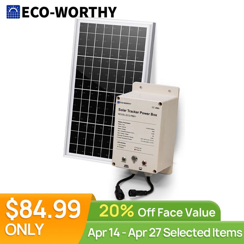 ECO-WORTHY Power Box for Solar Tracker System IP65 Waterproof for ...