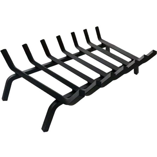 21 Inch Fireplace Grate in V-Shaped Design, Premium 0.9in Solid Steel Bars Heavy