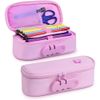 BTSEURY Pencil Case with Code Lock, Large Capacity Pencil Pouch Anti-Theft Code Lock Pencil Case for Student