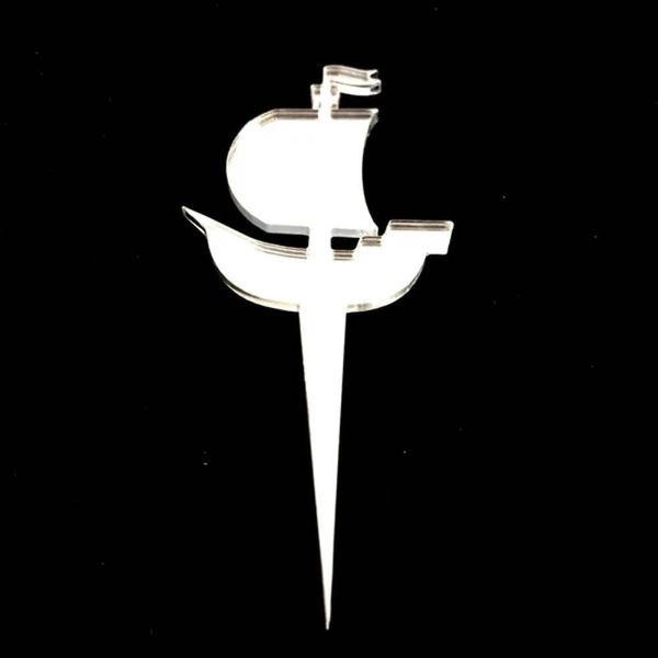 Pirate Ship Cake Toppers Pack 12, 6cm Cupcake Toppers