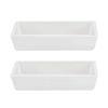 sourcing map Porcelain Crucible 60ml Rectangular Boat Sample Holder 91x62x19mm for Melting Refining 2pcs