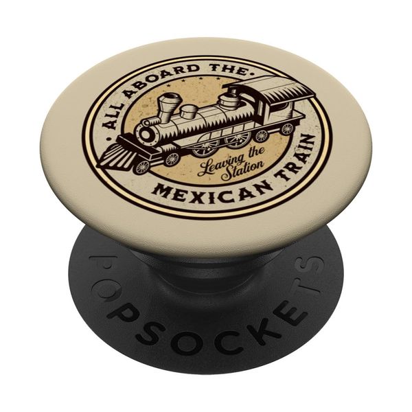 Mexican Train Dominos - All Aboard the Mexican Train PopSockets Swappable PopGrip