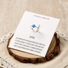 Philip Jones Synthetic Blue Opal Adjustable Ring with Quote Card