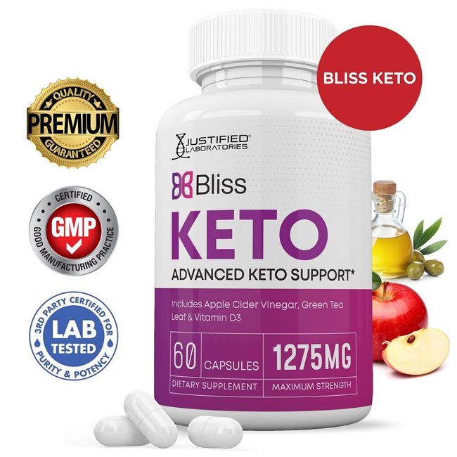 Bliss Keto ACV Pills 1275 MG Stronger Than Gummies Keto Support 1 Bottle