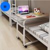 Bed Table, Side Table, Nursing Table, Elevating Side Table, Nursing Support with Casters, Movable, Multi-purpose Auxiliary Table (White, 60 x 40)