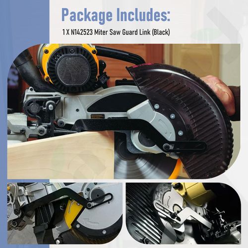 Braveboy N142523 Miter Saw Guard Link (Black) Compatible with De-Walt DWS779 DWS780 DHS790 DHS790AB DHS790AT2 DHS790AT2-CA - Easy Installation
