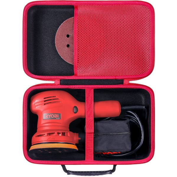 [Aenllosi Dedicated Storage Case] Compatible Kyocera Kyocera Old Ryobi RSE-1250 Random Orbit Sander Polisher Red (Case Only)