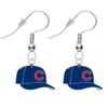 Baseball Cap Earrings Pierced Cubs