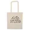 Flox Creative Tote BagNever Enough Shelves Books Natural
