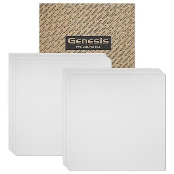 Genesis 74000 Smooth Pro Ceiling Tile, 24 In W X 24 In L, 12 Pk