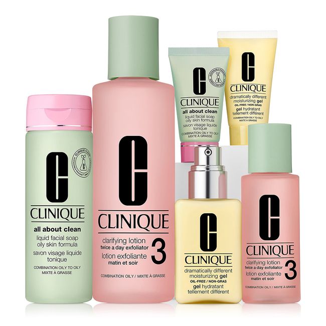 Clinique 6pc Skin Care Set - Facial Soap, Clarifiying Lotion 3 - New