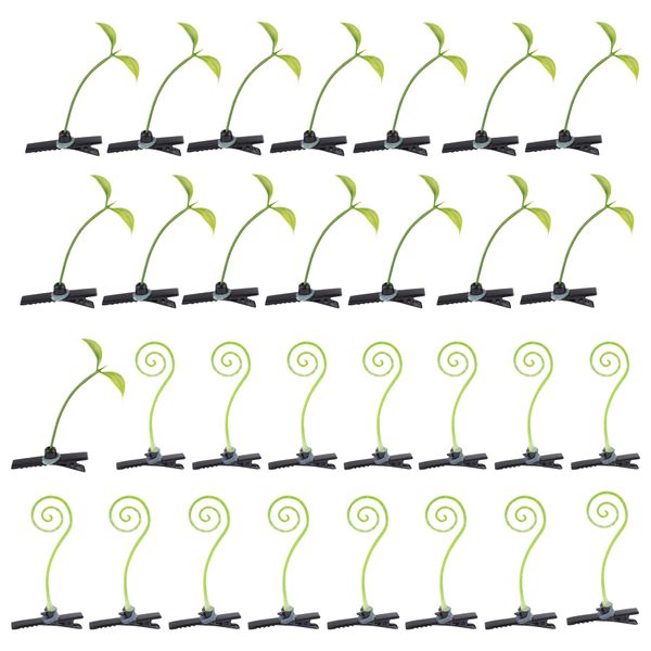 Framendino, 30 Pack Bean Sprout Hair Clip Funny Hairpins Flower Plant Hair Clips Little Grass Barrette Headwear for Women Girls Home Party Hair Accessories (Style C)