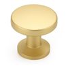 homdiy 5 Pack Cabinet Knobs Gold Dresser Drawer Knobs - Brushed Brass Cabinet Pulls Kitchen Cabinet Hardware