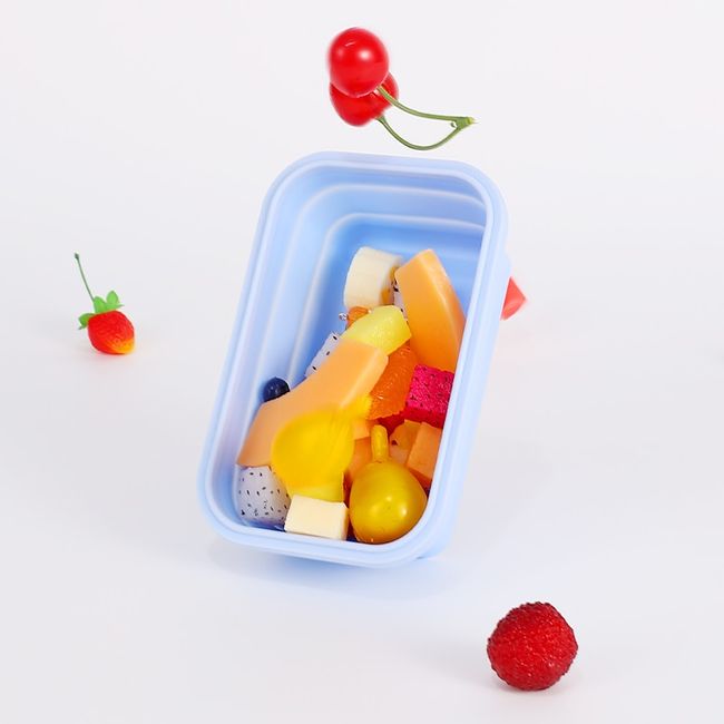 Food Storage Containers with Lids Silicone Collapsible Lunch/Fruit