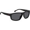 Carrera Men's 8038/S Rectangular Sunglasses, Black/Polarized Gray, 61mm, 15mm