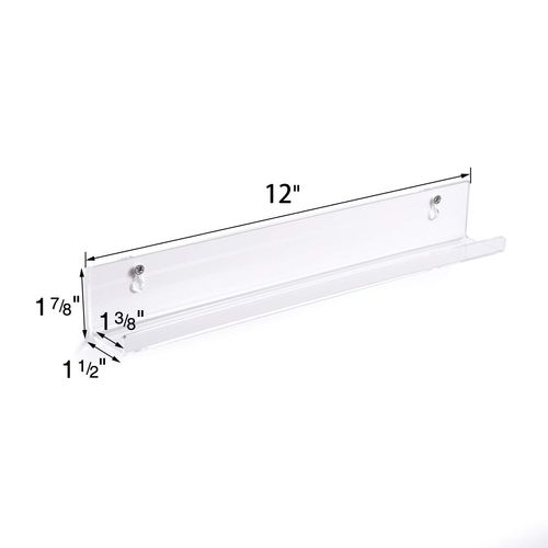 NIUBEE Clear Vinyl Record Shelf Wall Mount 6 Pack,Acrylic Album Record Holder Display Your Daily LP Listening in Office Home