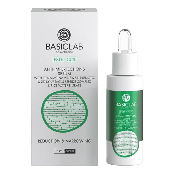 Basiclab Anti-blemish Serum with 10% niacinamide. Reduction and narrowing 30ml