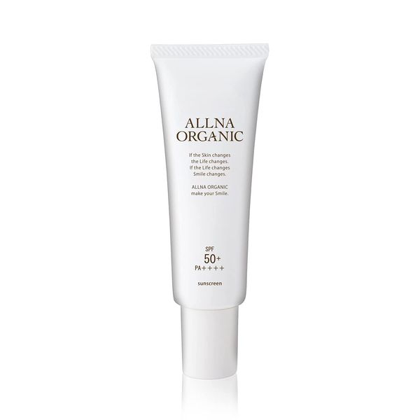 Allna Organic Sunscreen, 1.8 oz (50 g), Cream, SPF 50+, PA +++, Additive-Free, Made in Japan