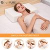 Cube Memory Foam Pillow for Side Sleepers (24"x12"x6" Extra Thick Pillow), Ce...
