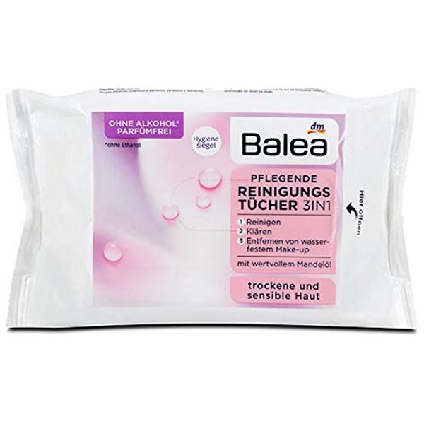 Balea 3-in-1 nourishing cleaning cloths, pack of 25