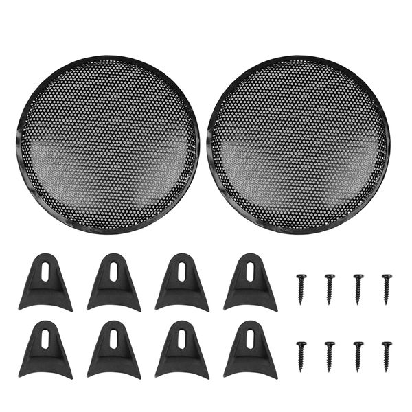 uxcell Speaker Grill Mesh Subwoofer Grille Decorative Circle Grill Protector 2 Pack 12"