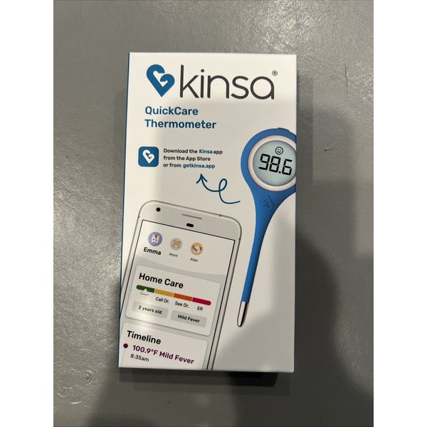 New KINSA Quick Care Thermometer Smart Digital Bluetooth  KSA-120 Free App