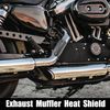 X AUTOHAUX 1 Set Motorcycle 5.63'' Exhaust Pipe Muffler Protector Black