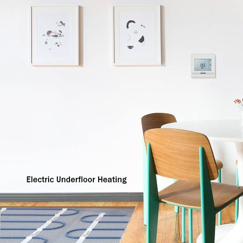 KETOTEK Thermostat Underfloor Heating Electrically Programmable with Sensor 16 A, Digital Room Thermostat Underfloor Heating Flush-Mounted 230 V LCD Touchscreen