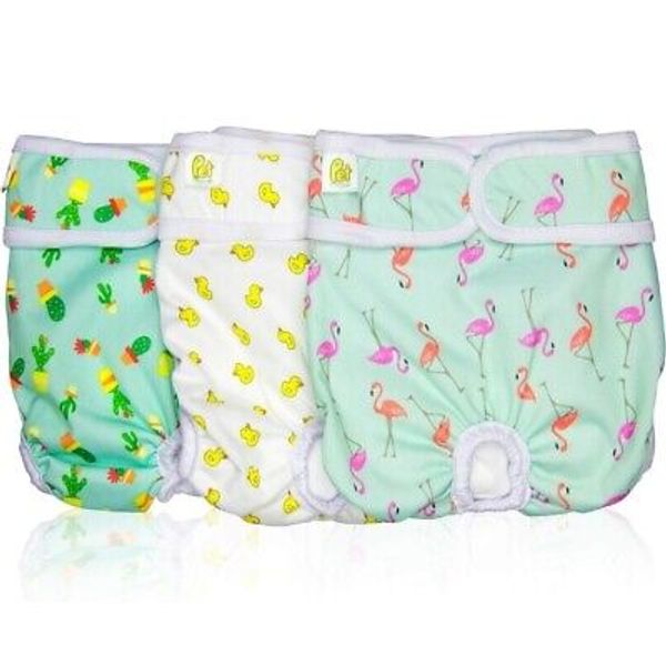 Pet Magasin Dog Diapers NEW Size M Washable Reusable Pack of 3