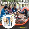 ZAP IT! Bug Zapper Rechargeable Bug Zapper Racket, 4,000 Volt, USB Charging Cable, 2 Pack