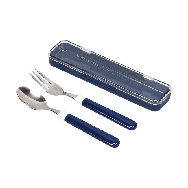 Pearl Metal D-6731 Home Label II Spoon and Fork Set with Case Navy