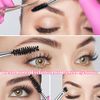 2 Piece Angled Eyebrow Brush, Eye Brow Tint Brush Flat with Angled Tip Eyeshadow Brushes Eye Makeup Brush