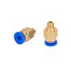 Aiqeer 10 Pieces 3D Printer PC4-M6 Pneumatic Connectors, PC4-M6 Pneumatic Quick Fitting