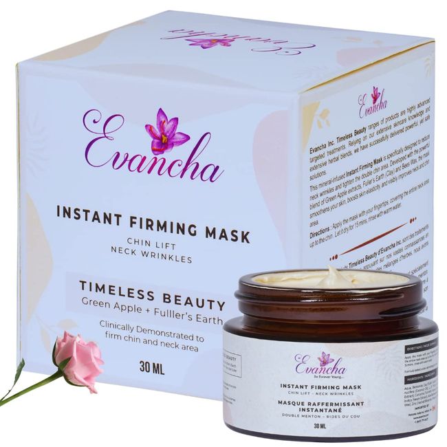 Evancha Instant Firming Cream Mask, Anti-Aging Face Mask for Wrinkles and Fine Lines, Reduce Appearance of Double Chin Loose and Sagging Skin, Chin Up Lifting, 30ml.