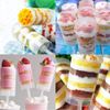 12 Pcs Cake Push Pop Containers Clear Plastic Round Shape Push Pops with Lids