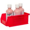 Akro-Mils 30220 AkroBins Plastic Storage Bins, Space-Saving Stackable Bins for Garage, Pantry, Craft Organization, 7-Inch x 4-Inch x 3-Inch, Red, 24-Pack