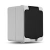 REV AquaMini, Mini Socket - Wet Room, 30% Less Volume, IP54 Double Pole, Surface-Mounted, Grey