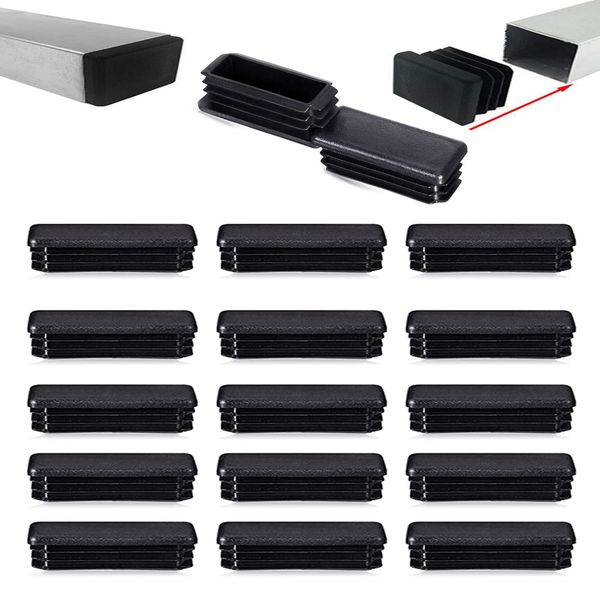 Zaky Rectangle Plastic End Caps 70 x 20 mm Rectangle Tube Insert Plugs Pipe Blanking End Caps 20 pcs