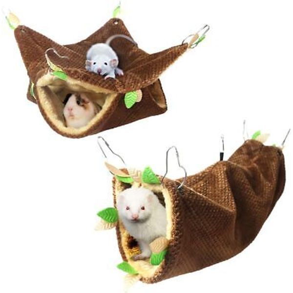 LEFTSTARER Ferret Rat Hammock Bed Guinea Pig 1.Bunkbed + Tunnel