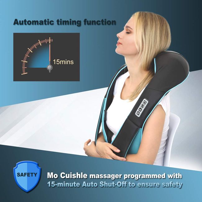 Mo Cuishle Shiatsu Neck Back Massager w Heat Includes Home and Car Power  Cord