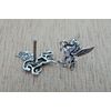 Sterling Silver TINY 10x8mm Pegasus Horse Studs Posts Earrings!
