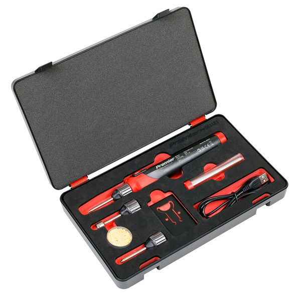 Sealey Lithium-ion Rechargeable Soldering Iron Kit, 30W - SDL11