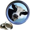 TEEZ - Cow 50ml/1oz Round Silver Tobacco Tin,Pill Tin,Keepsake