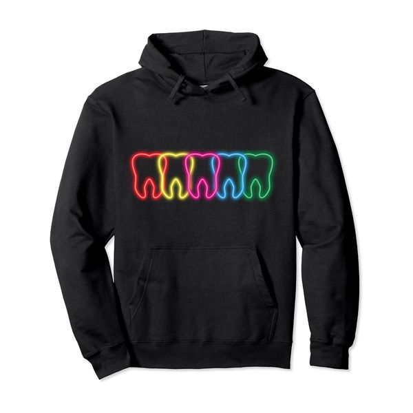 Retro Teeth Dentist Dental Hygienist Assistant Clothes Tooth Pullover Hoodie