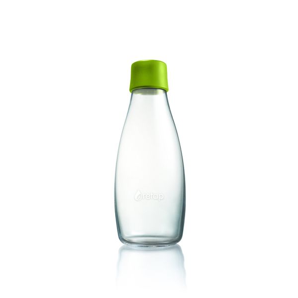 Wiederverwendbare Wasserflasche mit Verschluss - 0,5 Liter, Deckelfarbe:Limette