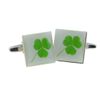Shamrock Clover Leaf Irish Design Cufflinks
