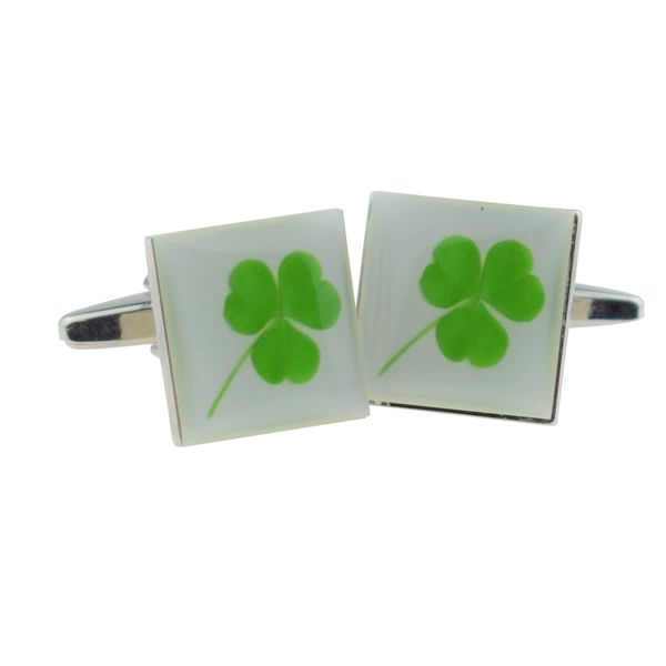 Shamrock Clover Leaf Irish Design Cufflinks