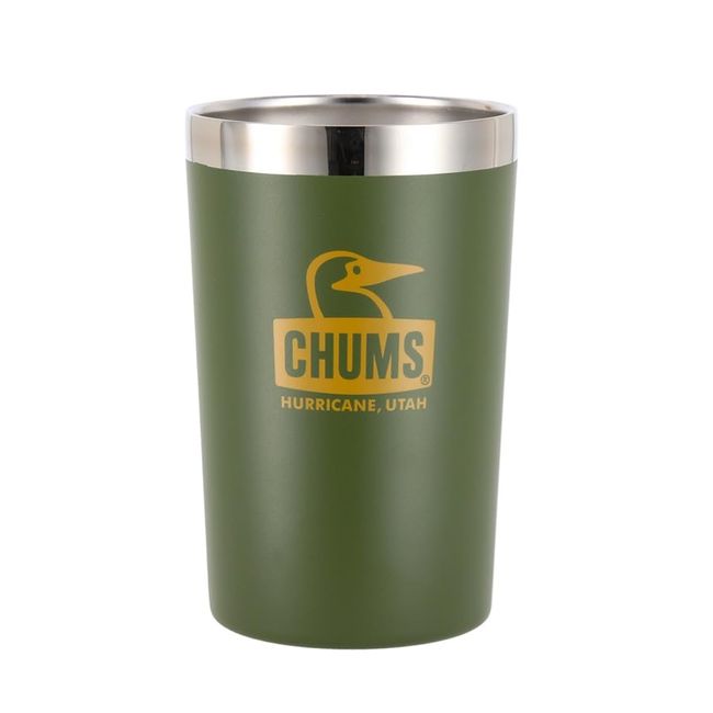 CHUMS CH62-1735 Olive Tableware Tumbler, Camper Stainless Tumbler, Camper Stainless Tumbler