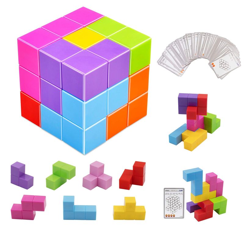 XMD Magic Cube Magnetic Block Magic Blocks Magnetic Puzzle Montessori ...