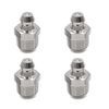 sourcing map 4pcs 1/8" Thread Stainless Steel Straight Grease Nipple Fitting